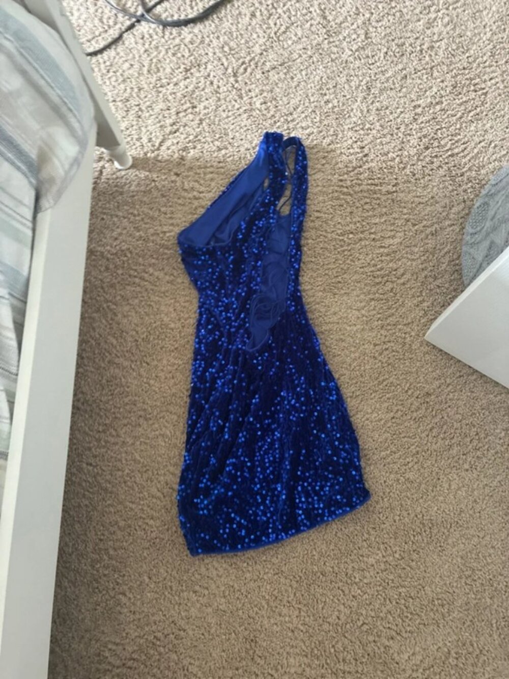 Navy blue sequined dress - Picture 2 of 2
